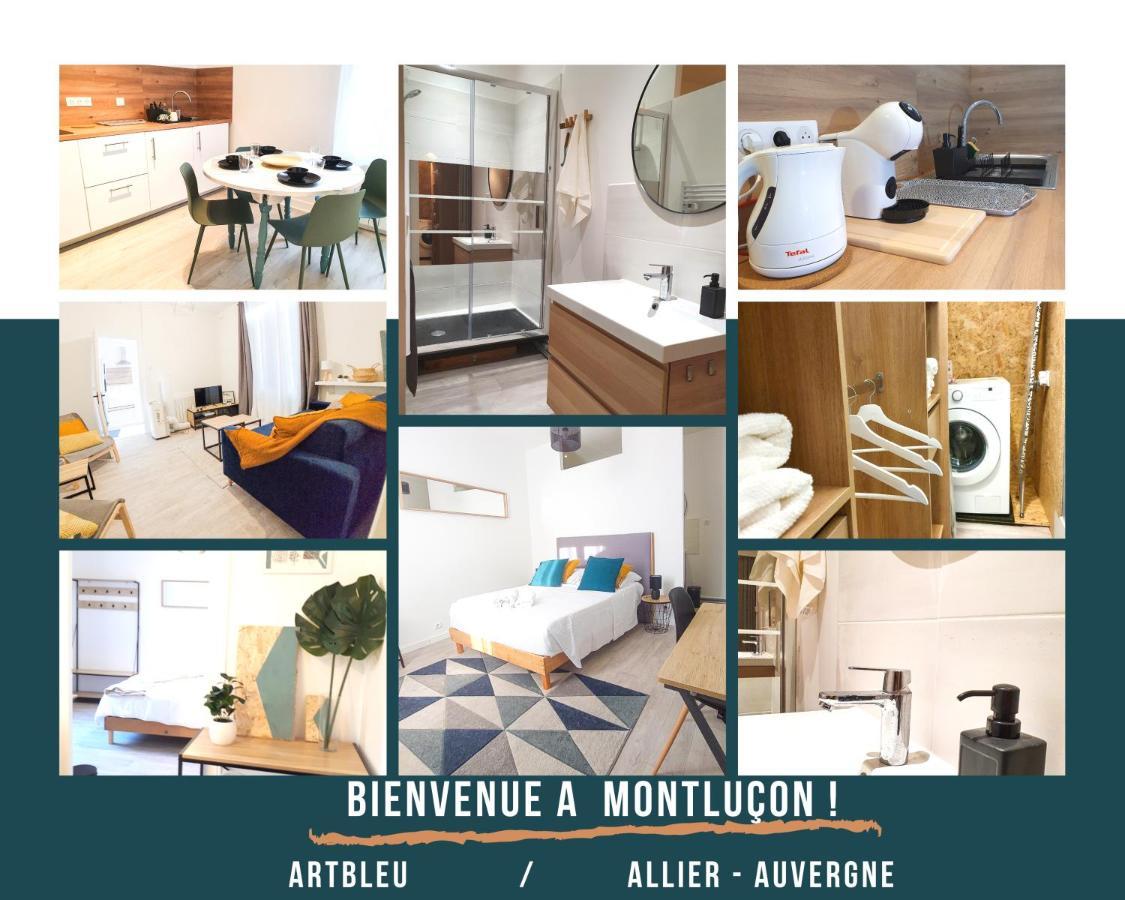 Artbleu -Tout Confort - Ideal Pros - Proche Commerces Montlucon Luaran gambar